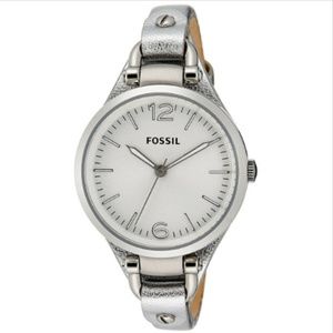 Fossil ES3412 Georgia White Leather Strap